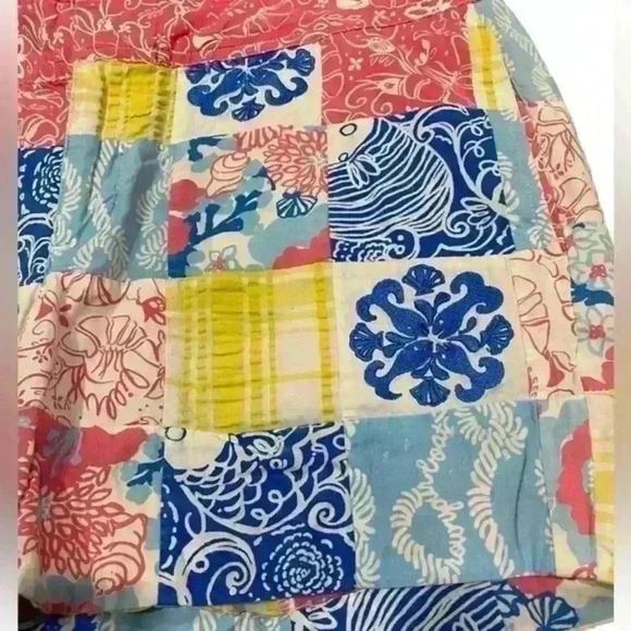 Lilly Pulitzer Floral Embroidered Patchwork‎ Women’s Shorts Size 4 - Picture 9 of 10
